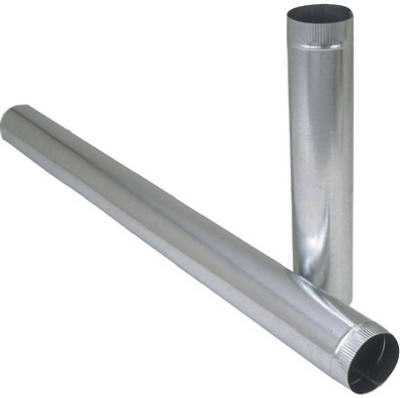 Galvanized Furnace Pipe, 26 Gauge, 6 x 60-In. (Pack of 5)
