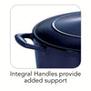 5.5 Qt Enameled Cast-Iron Series 1000 Covered Round Dutch Oven - Gradated Cobalt