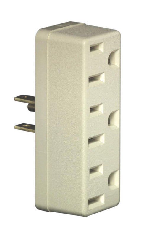Leviton C21-00697-00I Ivory Triple Tap Plug-In Outlet Adapters