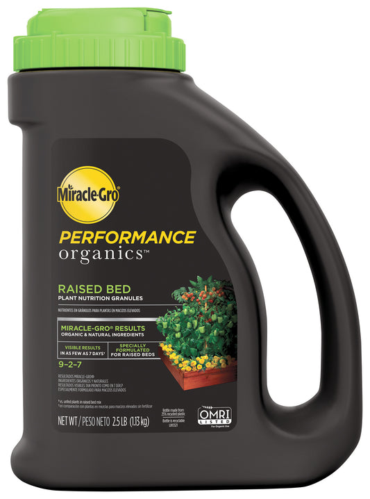 Miracle Gro 3005910 2.5 Lb Performance Organics Raised Bed Plant Nutrition Granules 9-2-7