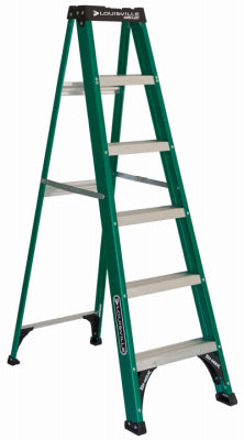 6-Ft. Step Ladder, Fiberglass, Type II, 225-Lb. Duty Rating