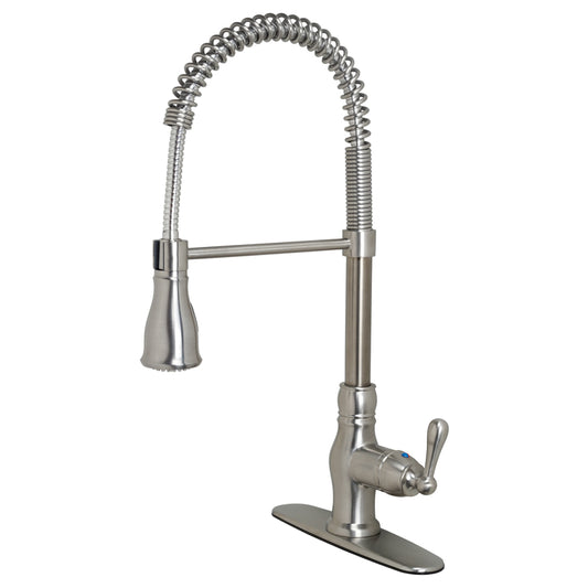 Ultra Faucets Prime One Handle Brushed Nickel Pull-Down Kitchen Faucet