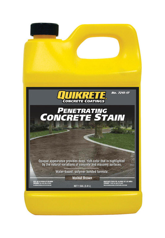 Quikrete Semi-Solid Walnut Brown Water-Based Penetrating Concrete Stain 1 gal. (Pack of 4)