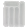 Sterilite 15748006 White 5 Compartment Cutlery Tray (Pack of 6)