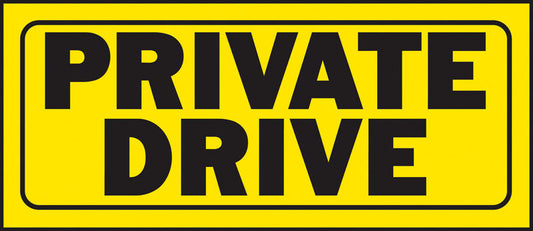 Hy-Ko English Private Drive Sign Plastic 6 in. H x 14 in. W (Pack of 5)