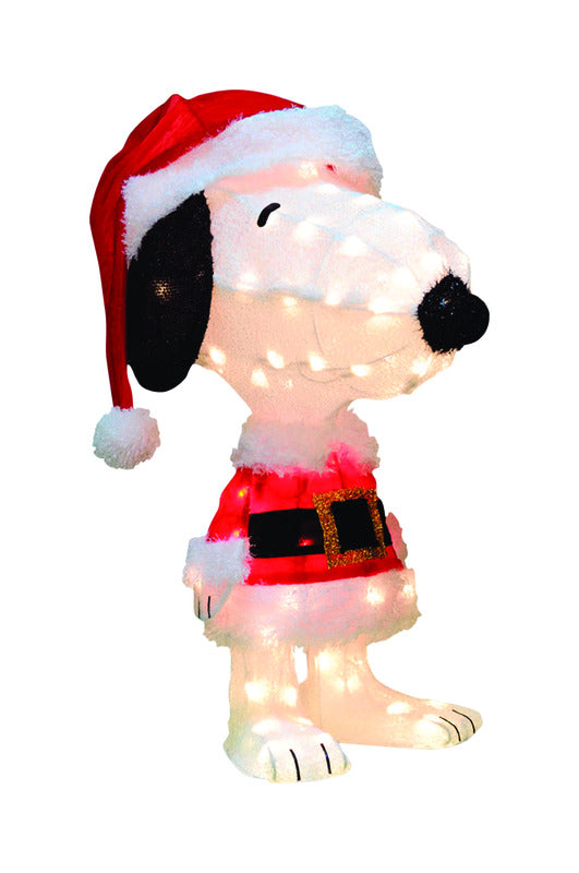 Product Works  Peanuts  Plug-In  Prelit 3D Snoopy in Santa Suit  Christmas Decoration