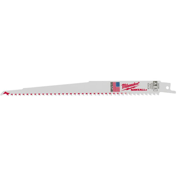 Milwaukee SAWZALL 9 in. Bi-Metal Thin Kerf Reciprocating Saw Blade 5 TPI (Pack of 10)