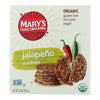 Mary's Gone Crackers Hot 'N Spicy Jalapeno Crackers  - Case of 6 - 5.5 OZ