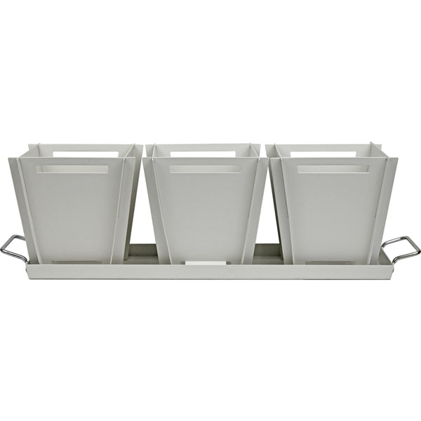 PLANTER SET METAL WHITE