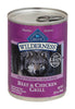 Blue Buffalo  Blue Wilderness  Beef and Chicken  Dog  Food  Grain Free 12.5 oz. (Pack of 12)