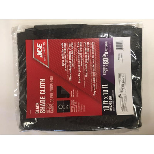Ace 10 ft. W X 10 ft. L Heavy Duty Polyethylene Shade Cloth Black