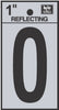 Hy-Ko 1 in. Reflective Black Vinyl Letter O Self-Adhesive 1 pc. (Pack of 10)
