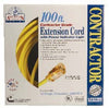 Coleman Cable American Contractor Outdoor 100 ft. L Yellow Extension Cord 12/3 SJEOW