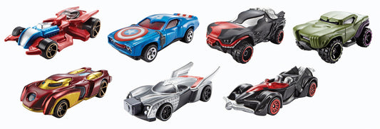 Hot Wheels Bdm71 1:64 Scale Marvel Character Car Assorted Styles