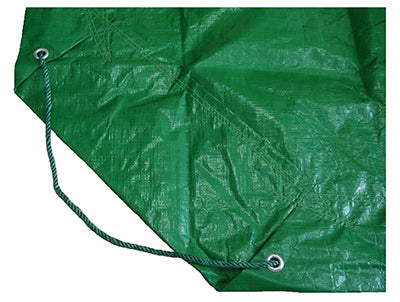 Yard Tarp / Leaf Hauler, Green, 9 x 9-Ft.