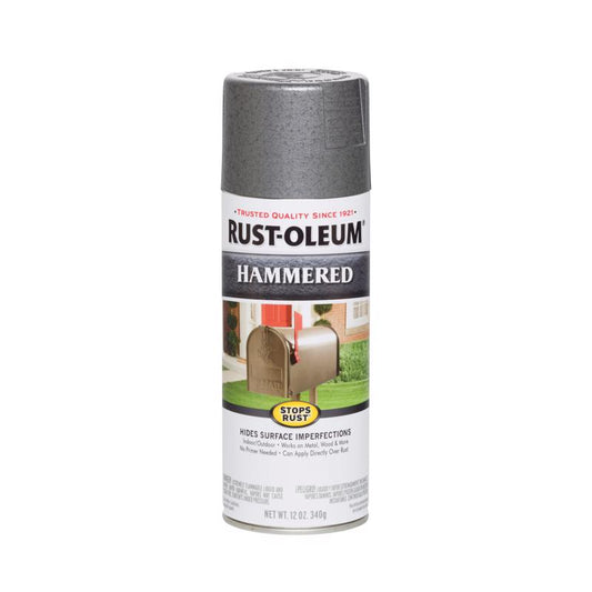 Rust-Oleum Stops Rust Gloss Gray Spray Paint 12 oz. (Pack of 6)