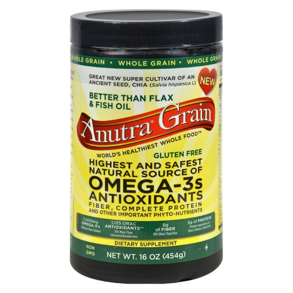 Anutra Omega 3 Antioxidantes Fibra y Proteína Completa Grano Integral - 16 oz