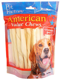 Dog Treats, American Beefhide Twist Sticks, 25-Pk. (Pack of 6)