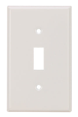 Steel Wall Plate, 1-Gang, 1-Toggle Opening, White