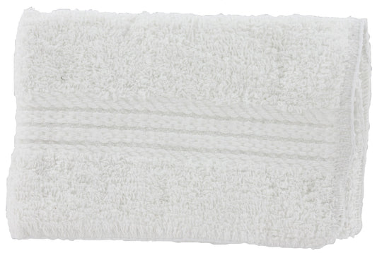 J & M Home Fashions 8602 13 X 13 White Provence Washcloth (Pack of 3)
