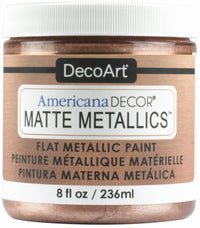 Americana Decor Matte Metallic Craft Paint, Rose Gold, 8-oz.