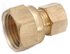 Amc 750066-0402 1/4" X 1/8" Brass Lead Free Compression Coupling (Pack of 10)