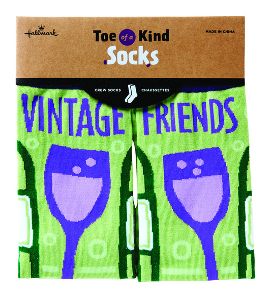 Hallmark Vintage Friends Crew Socks Cotton 1 pk (Pack of 2)