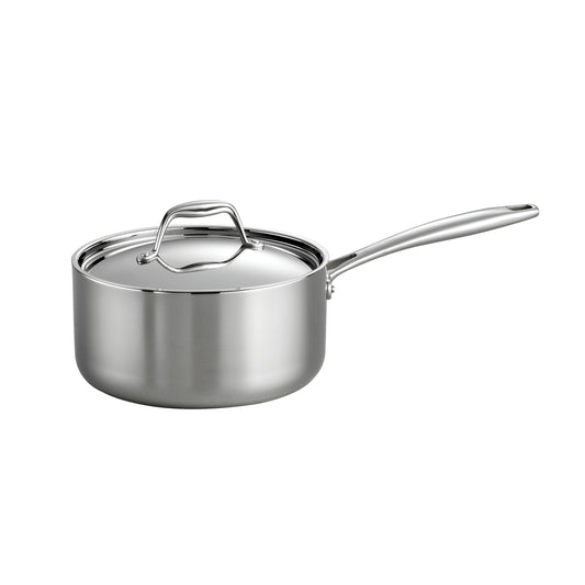 Tri-Ply Clad 3 Qt Covered Stainless Steel Sauce Pan