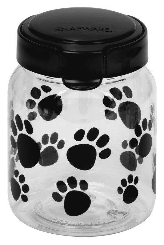Snapware 1098566 4-1/10 Cup Paw Print Pet Treat Canister