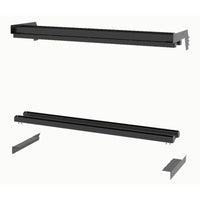 EBSCO 3 in. H X 7 in. W X 48 in. L Black Slider Double Track Kit Metal
