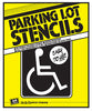 Hy-Ko English White Informational Parking Lot Stencil 37 in.   H X 29.25 in.   W