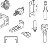 Prime-Line White Steel Bi-fold Hardware Kit 1 pk