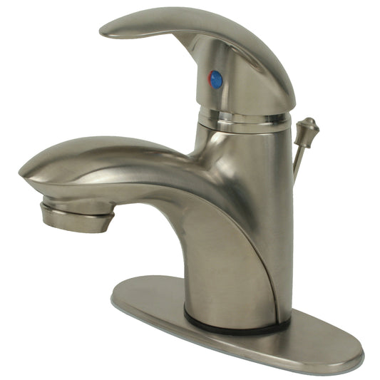 Ultra Faucets Brushed Nickel Single-Handle Bathroom Sink Faucet 4 in.