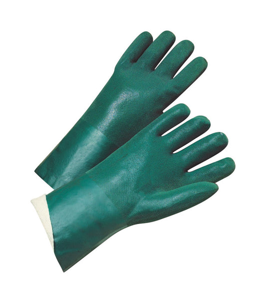 West Chester  Unisex  Indoor/Outdoor  PVC  Coated  Cleaning Gloves  Green  L  1 pk
