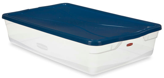Rubbermaid FG3Q2800CLR 41 Quart Clever Store Non Latching Storage Bin (Pack of 6)