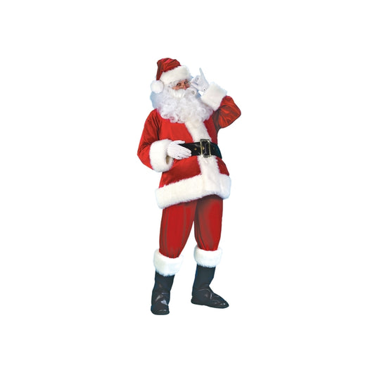 Fun World Red/White Deluxe Christmas Santa Suit