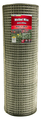 Galvanized Welded Wire Fence, 1 x 1-In. Mesh, 14-Ga., 48-In. x 100-Ft.