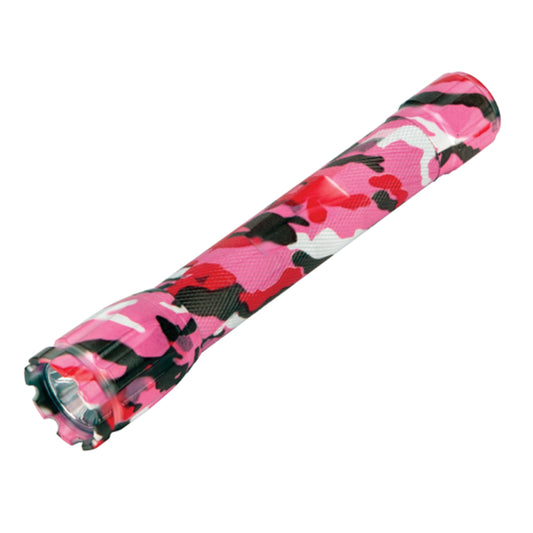 PT Power Aluminum Pink Camo LED Flashlight 169 lm AA Battery 1.035 Dia. x 5.875 L in.