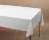 Creative Converting 710241 54" X 108" White Tablecover                                                                                                