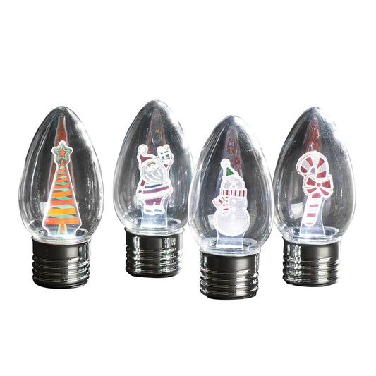 Roman Flicker Light Bulb Christmas Decoration Multicolored Plastic 1 pk (Pack of 24)