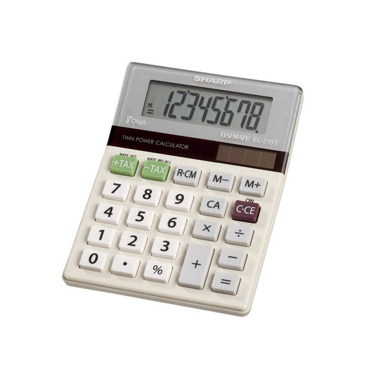 Sharp 8 digit Calculator White