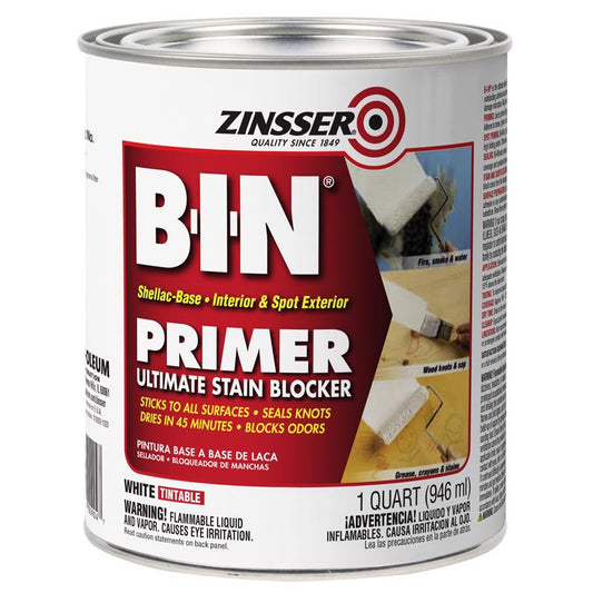 Zinsser BIN White Primer and Sealer 1 qt. (Pack of 6)