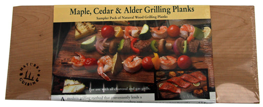 Natures Cuisine Nc009 14 X 5.5 Cedar, Alder & Maple Grilling Plank 3 Count