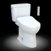 TOTO® Drake® WASHLET®+ Two-Piece Elongated 1.6 GPF TORNADO FLUSH® Toilet with S550e Bidet Seat, Cotton White - MW7763056CSG#01