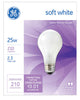 GE 25 watts A19 A-Line Incandescent Bulb E26 (Medium) Soft White 2 pk (Pack of 12)
