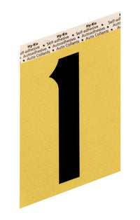 Hy-Ko 3-1/2 in. Black Aluminum Number 1 Self-Adhesive 1 pc. (Pack of 10)
