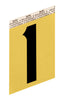 Hy-Ko 3-1/2 in. Black Aluminum Number 1 Self-Adhesive 1 pc. (Pack of 10)