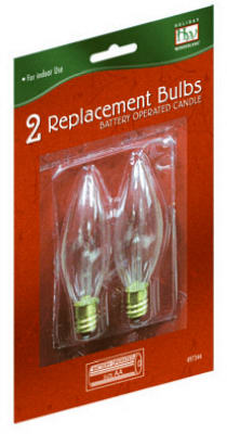 Replacement Bulbs, For Battery-Operated Christmas Candle,  2-Pk.