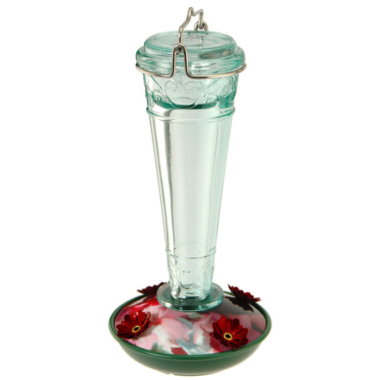 Audubon Hummingbird 8 oz Glass/Plastic Nectar Nectar Feeder 4 ports