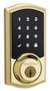 Kwikset SmartKey Polished Brass Zinc Touch Screen Deadbolt